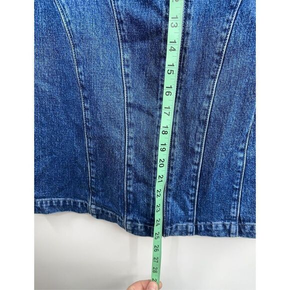 GRLFRND_Denim Isabella Strapless Denim Mini Dress Size Large New With Tags - Picture 7 of 9